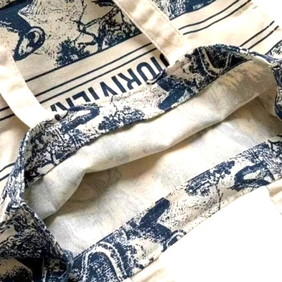 NWT Christian Dior Wardujuy Large Canvas Printed Tote Bag 100% Authentic - Picture 3 of 8